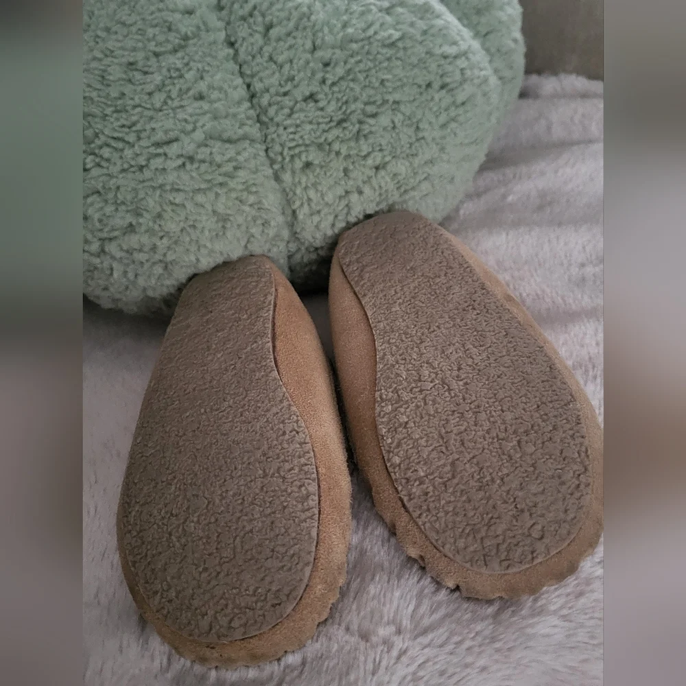 Minnetonka Toddler Brown Moccasins with Cozy Lining